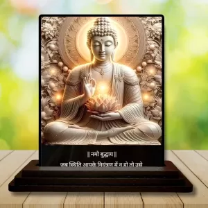 Car Dashboard Gautama Buddha Wooden Photo Stand 3x4 Inches, Compact & Stylish Spiritual Display For Car, Home & Office (Pack Of 1) (F49186) Car Dashboard Gautama Buddha Wooden Photo Stand 3x4 Inches, Compact & Stylish Spiritual Display For Car, Home & Office (Pack Of 1) (F49186)
