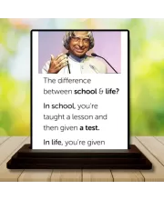 Car Dashboard Abdul Kalam Wooden Photo Stand  3x4 Inches, Compact & Stylish Spiritual Display For Car, Home & Office (Pack Of 1) (F49199)