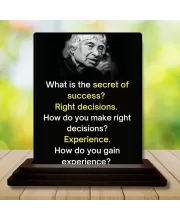 Car Dashboard A. P. J. Abdul Kalam Wooden Photo Stand  3x4 Inches, Compact & Stylish Spiritual Display For Car, Home & Office (Pack Of 1) (F49205)