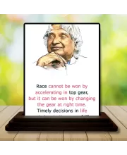 Car Dashboard Abdul Kalam Wooden Photo Stand  3x4 Inches, Compact & Stylish Spiritual Display For Car, Home & Office (Pack Of 1) (F49207)