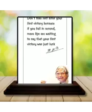 Car Dashboard APJ Abdul Kalam Wooden Photo Stand  3x4 Inches, Compact & Stylish Spiritual Display For Car, Home & Office (Pack Of 1) (F49209)