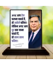 Car Dashboard Shree Ratan Tata Wooden Photo Stand  3x4 Inches, Compact & Stylish Spiritual Display For Car, Home & Office (Pack Of 1) (F49210)