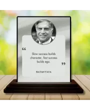 Car Dashboard Shree Ratan Tata Wooden Photo Stand  3x4 Inches, Compact & Stylish Spiritual Display For Car, Home & Office (Pack Of 1) (F49211)