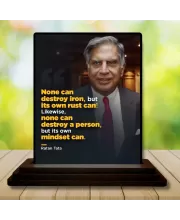 Car Dashboard Shree Ratan Tata Wooden Photo Stand  3x4 Inches, Compact & Stylish Spiritual Display For Car, Home & Office (Pack Of 1) (F49212)