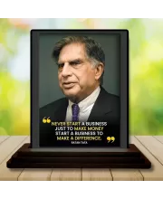 Car Dashboard Shree Ratan Tata Wooden Photo Stand  3x4 Inches, Compact & Stylish Spiritual Display For Car, Home & Office (Pack Of 1) (F49214)