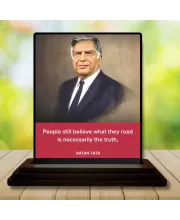Car Dashboard Shree Ratan Tata Wooden Photo Stand  3x4 Inches, Compact & Stylish Spiritual Display For Car, Home & Office (Pack Of 1) (F49216)