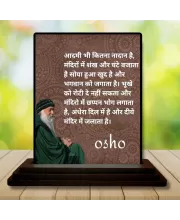 Car Dashboard Osho Wooden Photo Stand  3x4 Inches, Compact & Stylish Spiritual Display For Car, Home & Office (Pack Of 1) (F49224)