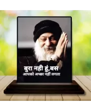 Car Dashboard Osho Rajneesh Wooden Photo Stand  3x4 Inches, Compact & Stylish Spiritual Display For Car, Home & Office (Pack Of 1) (F49226)