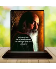 Car Dashboard Osho Rajneesh Wooden Photo Stand  3x4 Inches, Compact & Stylish Spiritual Display For Car, Home & Office (Pack Of 1) (F49228)