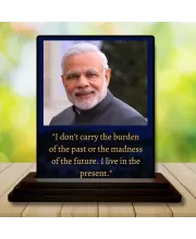 Car Dashboard Narendra Modi Wooden Photo Stand  3x4 Inches, Compact & Stylish Spiritual Display For Car, Home & Office (Pack Of 1) (F49235)