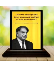 Car Dashboard Shree Ratan Tata Wooden Photo Stand  3x4 Inches, Compact & Stylish Spiritual Display For Car, Home & Office (Pack Of 1) (F49250)