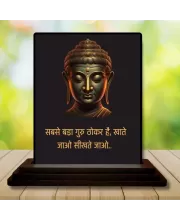 Car Dashboard Gautama Buddha Wooden Photo Stand  3x4 Inches, Compact & Stylish Spiritual Display For Car, Home & Office (Pack Of 1) (F49253)