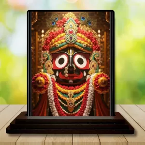 Car Dashboard Lord Jagannatha Wooden Photo Stand 3x4 Inches, Compact & Stylish Spiritual Display For Car, Home & Office (Pack Of 1) (F49263) Car Dashboard Lord Jagannatha Wooden Photo Stand 3x4 Inches, Compact & Stylish Spiritual Display For Car, Home & Office (Pack Of 1) (F49263)