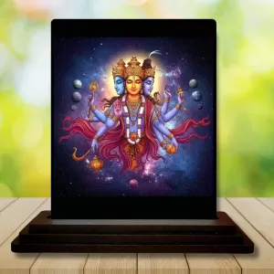 Car Dashboard Lord Brahma Wooden Photo Stand 3x4 Inches, Compact & Stylish Spiritual Display For Car, Home & Office (Pack Of 1) (F49267) Car Dashboard Lord Brahma Wooden Photo Stand 3x4 Inches, Compact & Stylish Spiritual Display For Car, Home & Office (Pack Of 1) (F49267)
