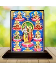 Car Dashboard Lord Ganesha Wooden Photo Stand  3x4 Inches, Compact & Stylish Spiritual Display For Car, Home & Office (Pack Of 1) (F49282)