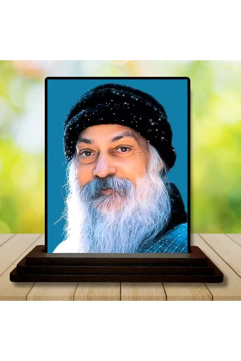 Car Dashboard Osho Wooden Photo Stand  3x4 Inches, Compact & Stylish Spiritual Display For Car, Home & Office (Pack Of 1) (F49286)