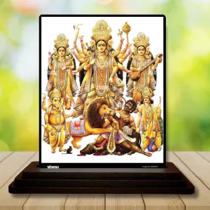 Car Dashboard Goddess Durga Wooden Photo Stand 3x4 Inches, Compact & Stylish Spiritual Display For Car, Home & Office (Pack Of 1) (F49289) Car Dashboard Goddess Durga Wooden Photo Stand 3x4 Inches, Compact & Stylish Spiritual Display For Car, Home & Office (Pack Of 1) (F49289)