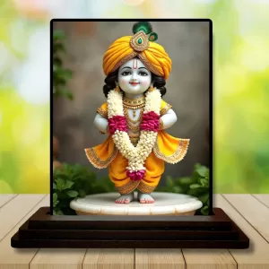 Car Dashboard Shree Krishna Wooden Photo Stand 3x4 Inches, Compact & Stylish Spiritual Display For Car, Home & Office (Pack Of 1) (F49298) Car Dashboard Shree Krishna Wooden Photo Stand 3x4 Inches, Compact & Stylish Spiritual Display For Car, Home & Office (Pack Of 1) (F49298)