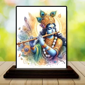 Car Dashboard Shree Krishna Wooden Photo Stand 3x4 Inches, Compact & Stylish Spiritual Display For Car, Home & Office (Pack Of 1) (F49301) Car Dashboard Shree Krishna Wooden Photo Stand 3x4 Inches, Compact & Stylish Spiritual Display For Car, Home & Office (Pack Of 1) (F49301)