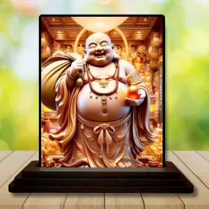 Car Dashboard Budai Wooden Photo Stand 3x4 Inches, Compact & Stylish Spiritual Display For Car, Home & Office (Pack Of 1) (F49303) Car Dashboard Budai Wooden Photo Stand 3x4 Inches, Compact & Stylish Spiritual Display For Car, Home & Office (Pack Of 1) (F49303)