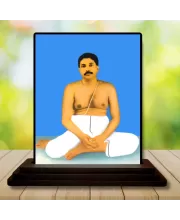 Car Dashboard Shree Thakur Anukul Chandra Wooden Photo Stand  3x4 Inches, Compact & Stylish Spiritual Display For Car, Home & Office (Pack Of 1) (F49304)
