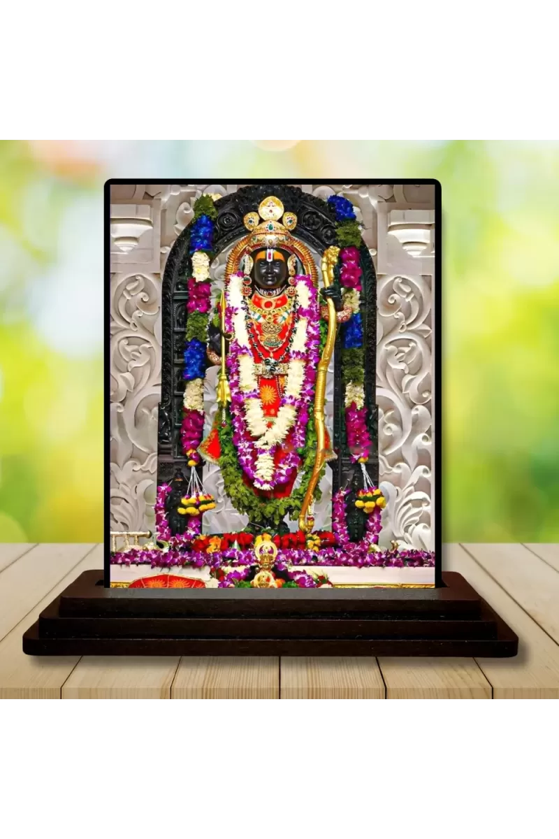 Car Dashboard Goddess Kali Wooden Photo Stand  3x4 Inches, Compact & Stylish Spiritual Display For Car, Home & Office (Pack Of 1) (F49311)