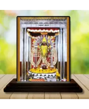 Car Dashboard Kamakshi Wooden Photo Stand  3x4 Inches, Compact & Stylish Spiritual Display For Car, Home & Office (Pack Of 1) (F49321)