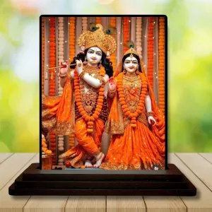 Car Dashboard Shree Krishna And Shree Radha Wooden Photo Stand 3x4 Inches, Compact & Stylish Spiritual Display For Car, Home & Office (Pack Of 1) (F49325) Car Dashboard Shree Krishna And Shree Radha Wooden Photo Stand 3x4 Inches, Compact & Stylish Spiritual Display For Car, Home & Office (Pack Of 1) (F49325)