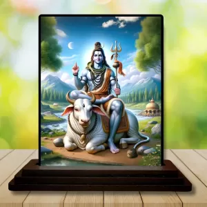 Car Dashboard Lord Shiva Wooden Photo Stand 3x4 Inches, Compact & Stylish Spiritual Display For Car, Home & Office (Pack Of 1) (F49326) Car Dashboard Lord Shiva Wooden Photo Stand 3x4 Inches, Compact & Stylish Spiritual Display For Car, Home & Office (Pack Of 1) (F49326)