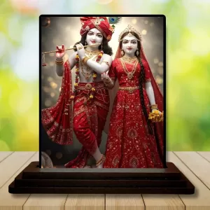 Car Dashboard Radha Krishna Wooden Photo Stand 3x4 Inches, Compact & Stylish Spiritual Display For Car, Home & Office (Pack Of 1) (F49327) Car Dashboard Radha Krishna Wooden Photo Stand 3x4 Inches, Compact & Stylish Spiritual Display For Car, Home & Office (Pack Of 1) (F49327)