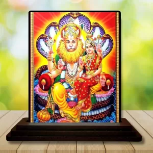 Car Dashboard Narasimha Wooden Photo Stand 3x4 Inches, Compact & Stylish Spiritual Display For Car, Home & Office (Pack Of 1) (F49329) Car Dashboard Narasimha Wooden Photo Stand 3x4 Inches, Compact & Stylish Spiritual Display For Car, Home & Office (Pack Of 1) (F49329)