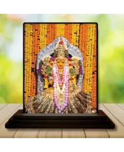 Car Dashboard Lord Ganesha Wooden Photo Stand  3x4 Inches, Compact & Stylish Spiritual Display For Car, Home & Office (Pack Of 1) (F49330)