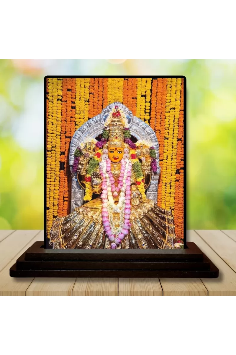 Car Dashboard Lord Ganesha Wooden Photo Stand  3x4 Inches, Compact & Stylish Spiritual Display For Car, Home & Office (Pack Of 1) (F49330)