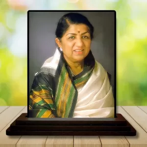 Car Dashboard Lata Mangeshkar Wooden Photo Stand 3x4 Inches, Compact & Stylish Spiritual Display For Car, Home & Office (Pack Of 1) (F49337) Car Dashboard Lata Mangeshkar Wooden Photo Stand 3x4 Inches, Compact & Stylish Spiritual Display For Car, Home & Office (Pack Of 1) (F49337)