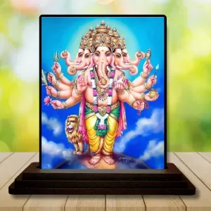 Car Dashboard Lord Ganesha Wooden Photo Stand 3x4 Inches, Compact & Stylish Spiritual Display For Car, Home & Office (Pack Of 1) (F49340) Car Dashboard Lord Ganesha Wooden Photo Stand 3x4 Inches, Compact & Stylish Spiritual Display For Car, Home & Office (Pack Of 1) (F49340)