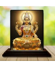 Car Dashboard Lord Ganesha Wooden Photo Stand  3x4 Inches, Compact & Stylish Spiritual Display For Car, Home & Office (Pack Of 1) (F49341)