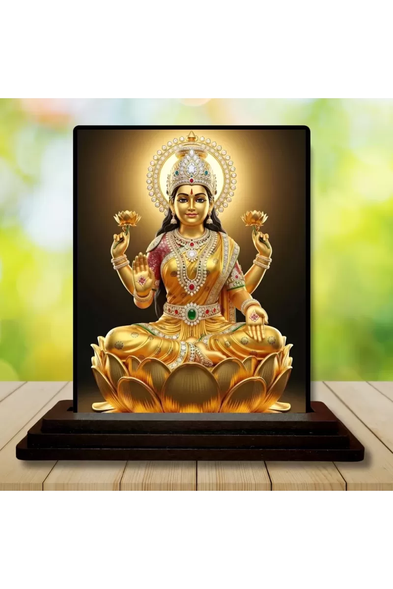 Car Dashboard Lord Ganesha Wooden Photo Stand  3x4 Inches, Compact & Stylish Spiritual Display For Car, Home & Office (Pack Of 1) (F49341)