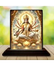 Car Dashboard Brahma Wooden Photo Stand  3x4 Inches, Compact & Stylish Spiritual Display For Car, Home & Office (Pack Of 1) (F49356)