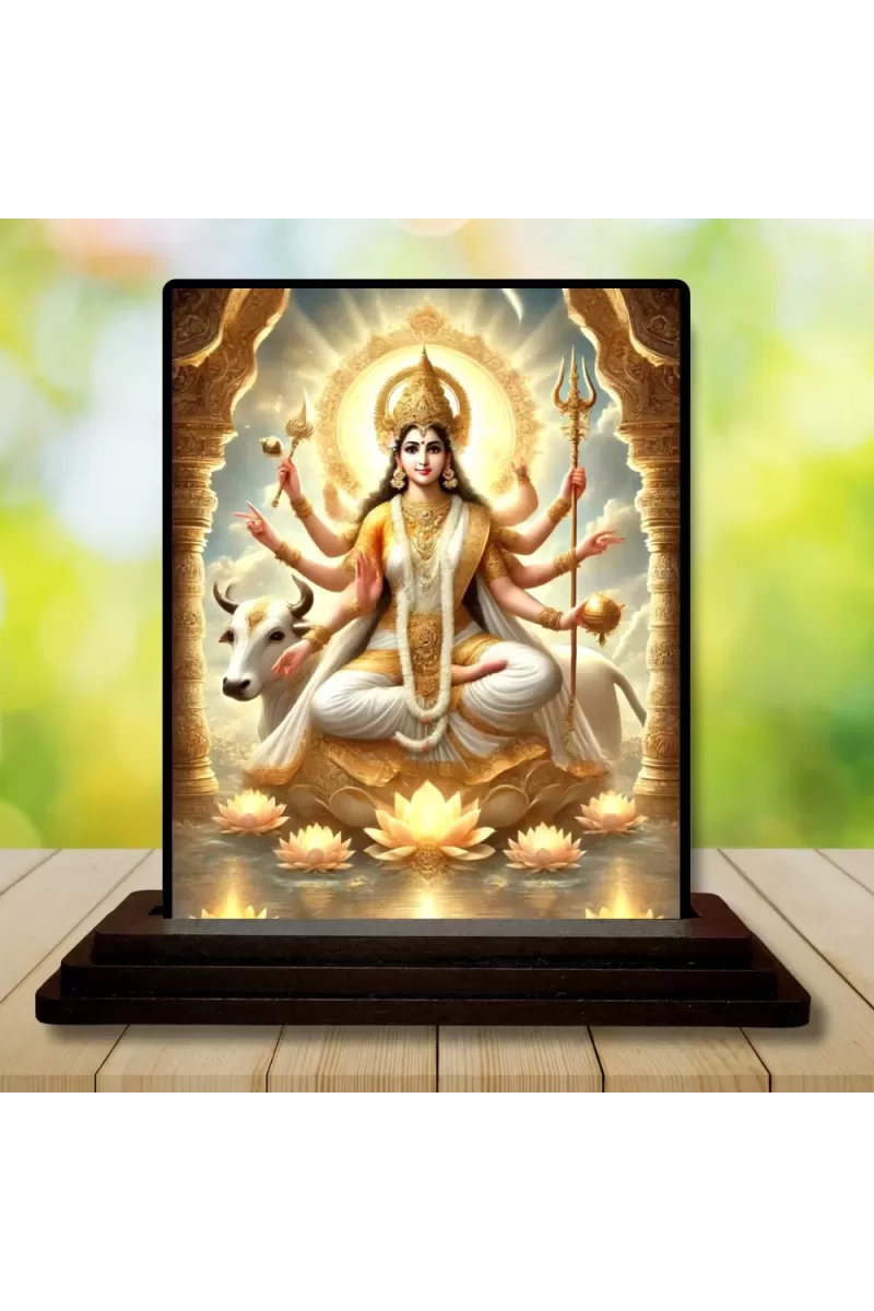 Car Dashboard Brahma Wooden Photo Stand  3x4 Inches, Compact & Stylish Spiritual Display For Car, Home & Office (Pack Of 1) (F49356)