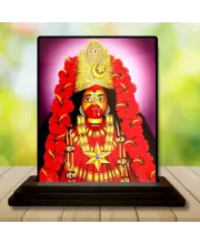 Car Dashboard Goddess Kali Wooden Photo Stand  3x4 Inches, Compact & Stylish Spiritual Display For Car, Home & Office (Pack Of 1) (F49357)
