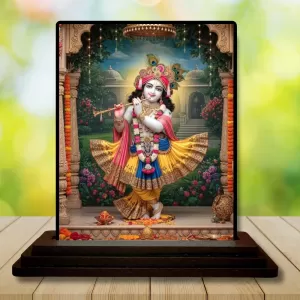 Car Dashboard Shree Krishna Wooden Photo Stand 3x4 Inches, Compact & Stylish Spiritual Display For Car, Home & Office (Pack Of 1) (F49361) Car Dashboard Shree Krishna Wooden Photo Stand 3x4 Inches, Compact & Stylish Spiritual Display For Car, Home & Office (Pack Of 1) (F49361)