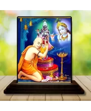 Car Dashboard Prahlad Wooden Photo Stand  3x4 Inches, Compact & Stylish Spiritual Display For Car, Home & Office (Pack Of 1) (F49364)