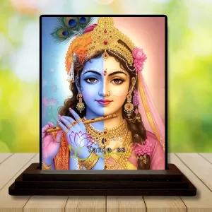Car Dashboard Radha Krishna Wooden Photo Stand 3x4 Inches, Compact & Stylish Spiritual Display For Car, Home & Office (Pack Of 1) (F49365) Car Dashboard Radha Krishna Wooden Photo Stand 3x4 Inches, Compact & Stylish Spiritual Display For Car, Home & Office (Pack Of 1) (F49365)