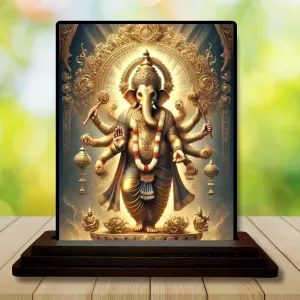 Car Dashboard Ganesha Wooden Photo Stand 3x4 Inches, Compact & Stylish Spiritual Display For Car, Home & Office (Pack Of 1) (F49370) Car Dashboard Ganesha Wooden Photo Stand 3x4 Inches, Compact & Stylish Spiritual Display For Car, Home & Office (Pack Of 1) (F49370)