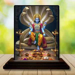 Car Dashboard Lord Vishnu Wooden Photo Stand 3x4 Inches, Compact & Stylish Spiritual Display For Car, Home & Office (Pack Of 1) (F49378) Car Dashboard Lord Vishnu Wooden Photo Stand 3x4 Inches, Compact & Stylish Spiritual Display For Car, Home & Office (Pack Of 1) (F49378)