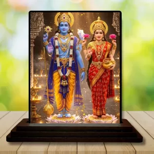 Car Dashboard Lakshmi And Vishnu Wooden Photo Stand 3x4 Inches, Compact & Stylish Spiritual Display For Car, Home & Office (Pack Of 1) (F49381) Car Dashboard Lakshmi And Vishnu Wooden Photo Stand 3x4 Inches, Compact & Stylish Spiritual Display For Car, Home & Office (Pack Of 1) (F49381)