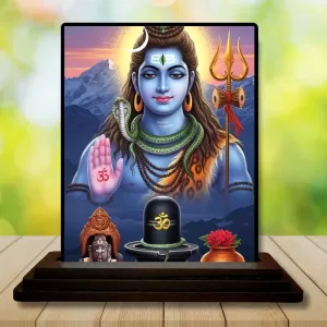 Car Dashboard Shiva Wooden Photo Stand 3x4 Inches, Compact & Stylish Spiritual Display For Car, Home & Office (Pack Of 1) (F49384) Car Dashboard Shiva Wooden Photo Stand 3x4 Inches, Compact & Stylish Spiritual Display For Car, Home & Office (Pack Of 1) (F49384)