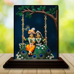 Car Dashboard Radha Krishna Wooden Photo Stand 3x4 Inches, Compact & Stylish Spiritual Display For Car, Home & Office (Pack Of 1) (F49392) Car Dashboard Radha Krishna Wooden Photo Stand 3x4 Inches, Compact & Stylish Spiritual Display For Car, Home & Office (Pack Of 1) (F49392)