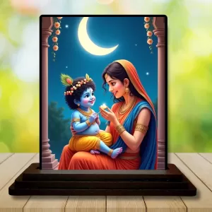 Car Dashboard Krishna And Yashoda Wooden Photo Stand 3x4 Inches, Compact & Stylish Spiritual Display For Car, Home & Office (Pack Of 1) (F49393) Car Dashboard Krishna And Yashoda Wooden Photo Stand 3x4 Inches, Compact & Stylish Spiritual Display For Car, Home & Office (Pack Of 1) (F49393)