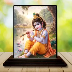 Car Dashboard Krishna Wooden Photo Stand 3x4 Inches, Compact & Stylish Spiritual Display For Car, Home & Office (Pack Of 1) (F49394) Car Dashboard Krishna Wooden Photo Stand 3x4 Inches, Compact & Stylish Spiritual Display For Car, Home & Office (Pack Of 1) (F49394)